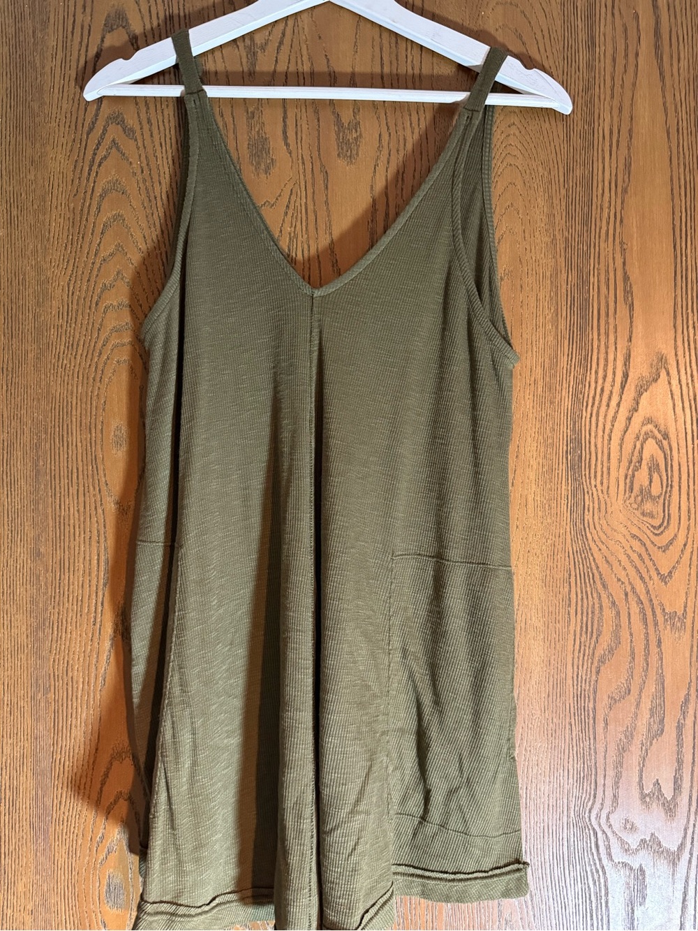 Free People Olive Green V-Neck Swim Coverup